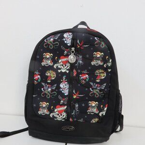 Ed Hardy Adult Size Black and Red Backpack